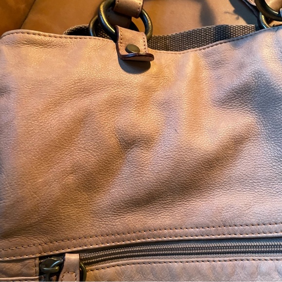 Pulicati light brown tan convertible foldover leather bag made Italy crossbody - Picture 11 of 11